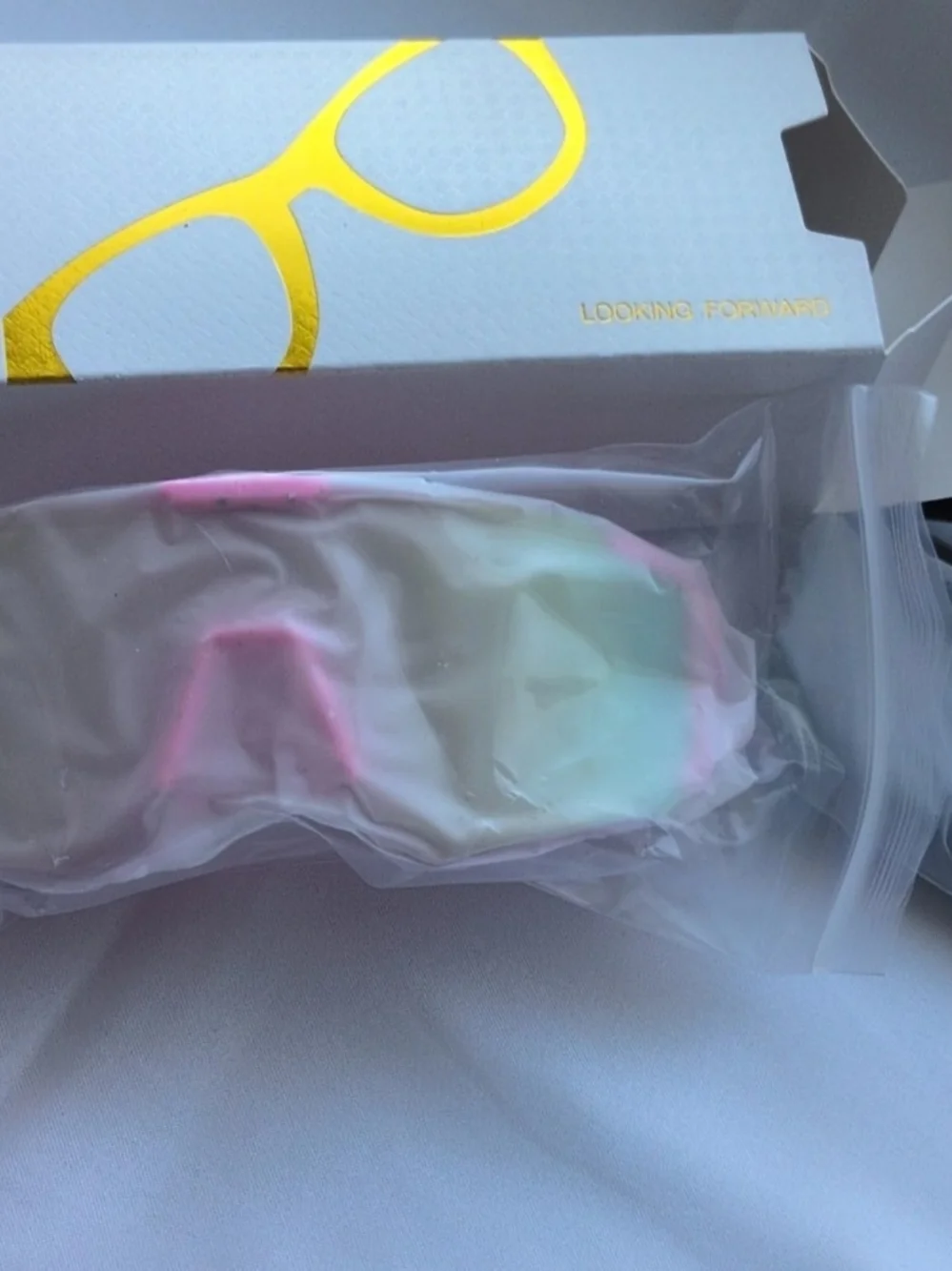 Pink Mirrored Shield Sport Sunglasses